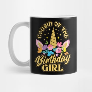 Cousin of the Birthday Girl Unicorn Mug